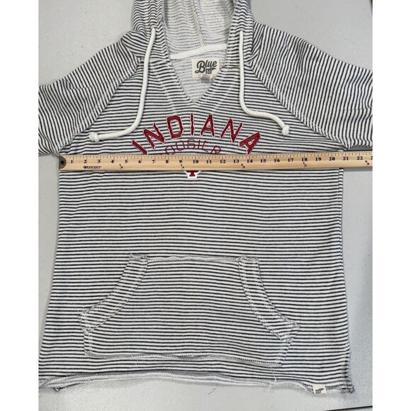 Indiana University Hoosiers IU Sweatshirt Womens Large Hooded Stretch Collegiate - Picture 4 of 7